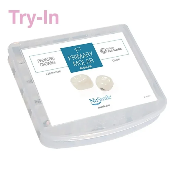 NuSmile ZR Zirconia Try-In Kit 1st Primary Regular Molar Kit