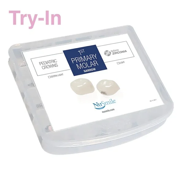 NuSmile ZR Zirconia Try-In Kit 1st Primary Narrow Molar Kit